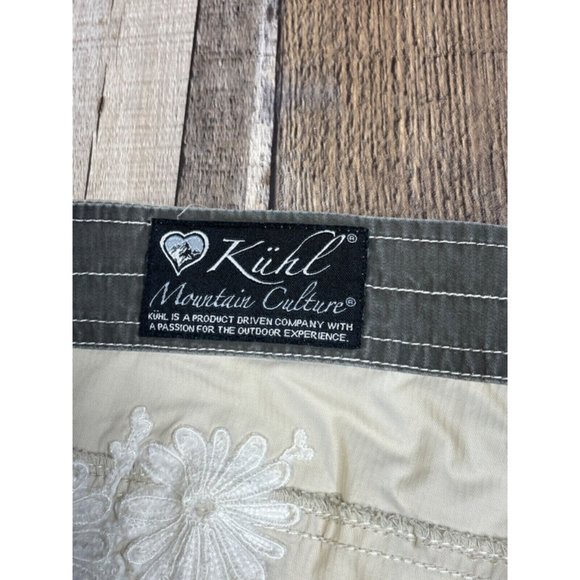 Kuhl Women 12 Crop Capri Pants Beige Hiking Climbing Lightweight Outdoor Tan - Picture 5 of 8